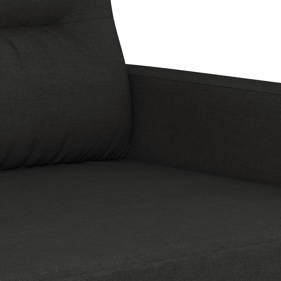 Driezitsbank Stof 180 cm Zwart
