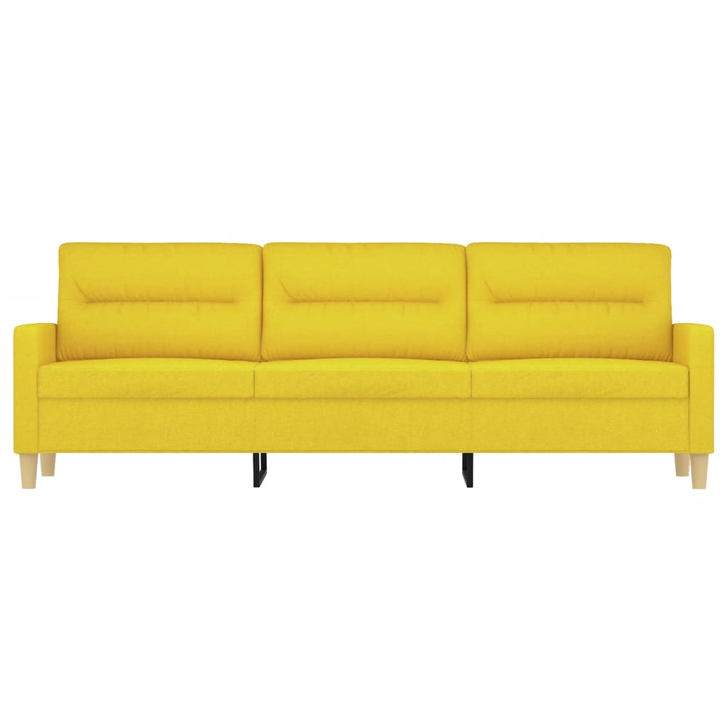 Driezitsbank Stof 180 cm Lichtgeel