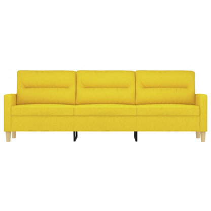 Driezitsbank Stof 180 cm Lichtgeel