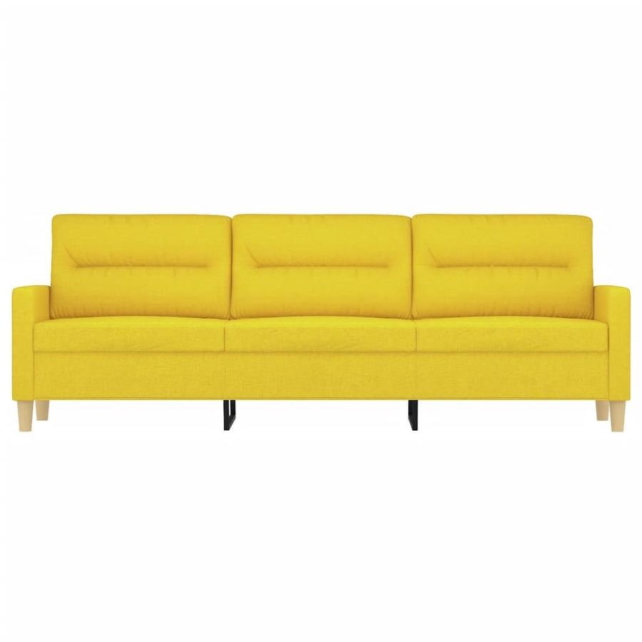 Driezitsbank Stof 180 cm Lichtgeel