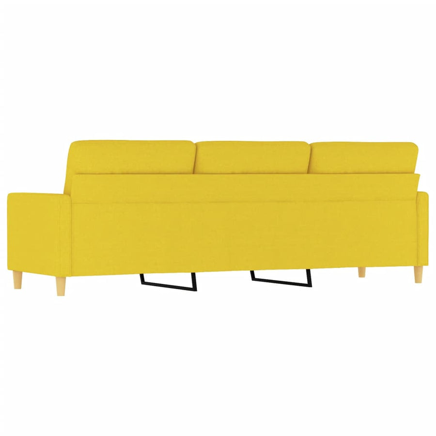 Driezitsbank Stof 180 cm Lichtgeel