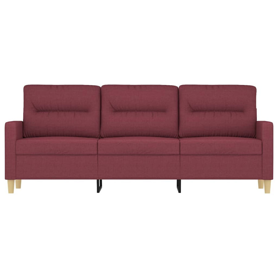 Driezitsbank Stof 180 cm Wijnrood
