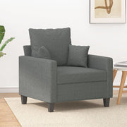 Fauteuil 60 cm stof donkergrijs 78x77x80 cm