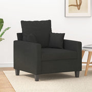 Fauteuil 60 cm stof zwart 78x77x80 cm
