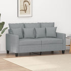 Tweezitsbank 120 cm stof lichtgrijs