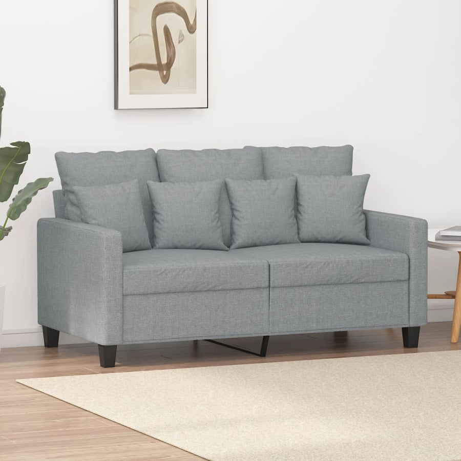 Tweezitsbank Stof 120 cm Lichtgrijs