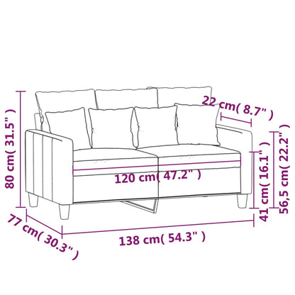 Tweezitsbank Stof 120 cm Donkergrijs