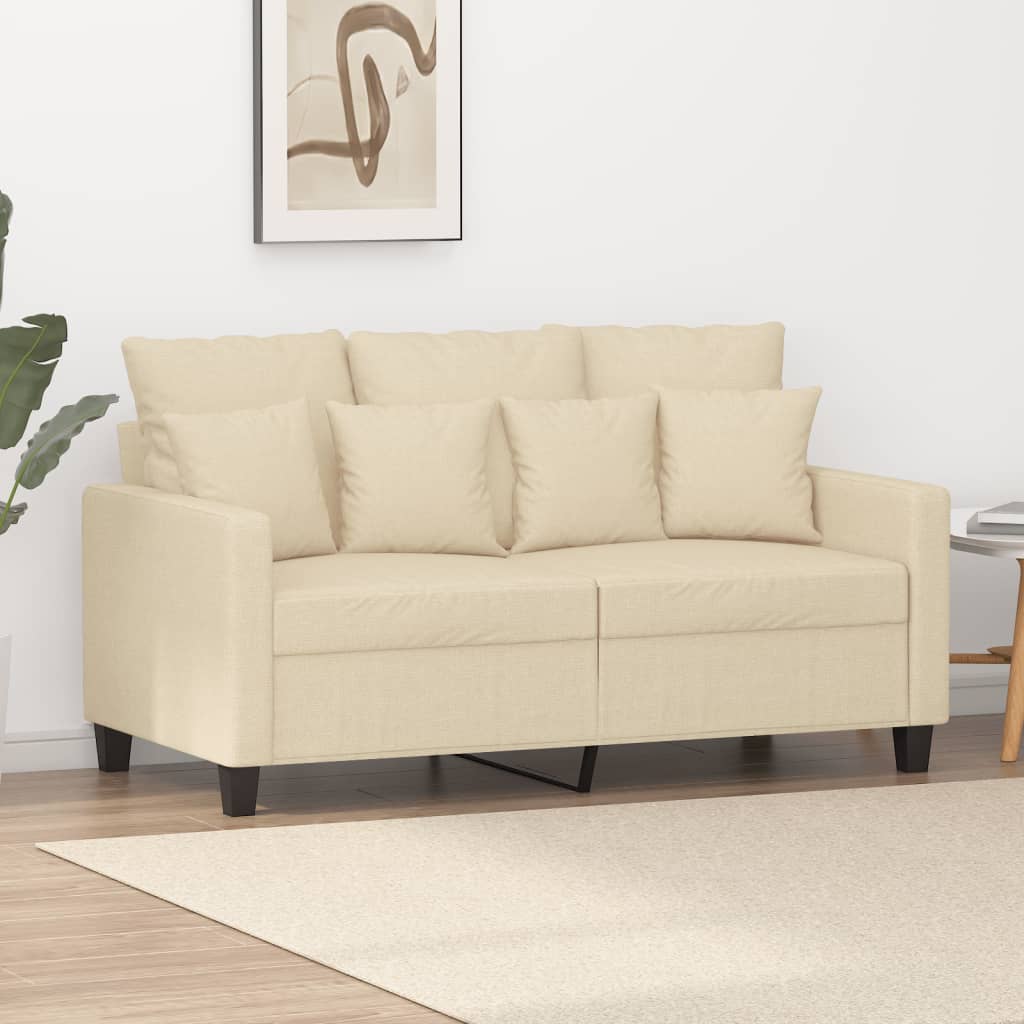 Tweezitsbank Stof Kleurig 120 cm Crème