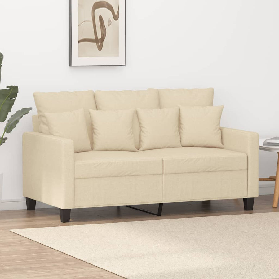 Tweezitsbank Stof Kleurig 120 cm Crème
