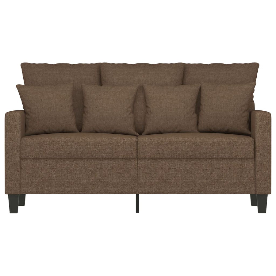 Tweezitsbank 120 Cm Stof 138 cm Bruin