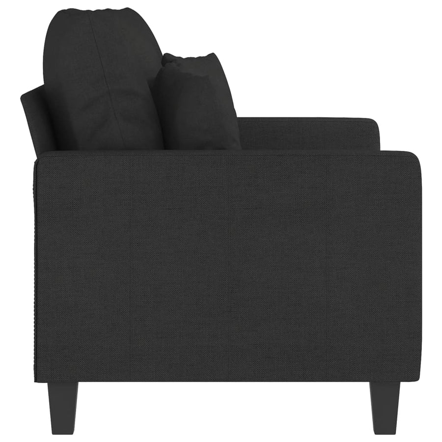 Tweezitsbank Stof 120 cm Zwart