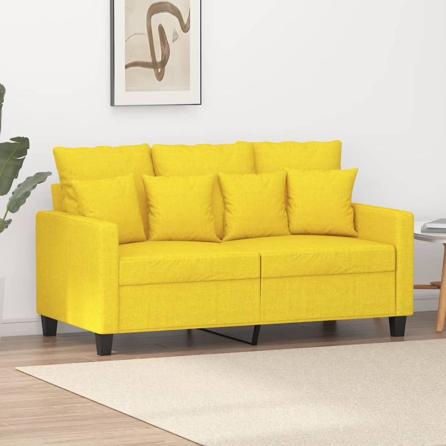 Tweezitsbank Stof 120 cm Lichtgeel