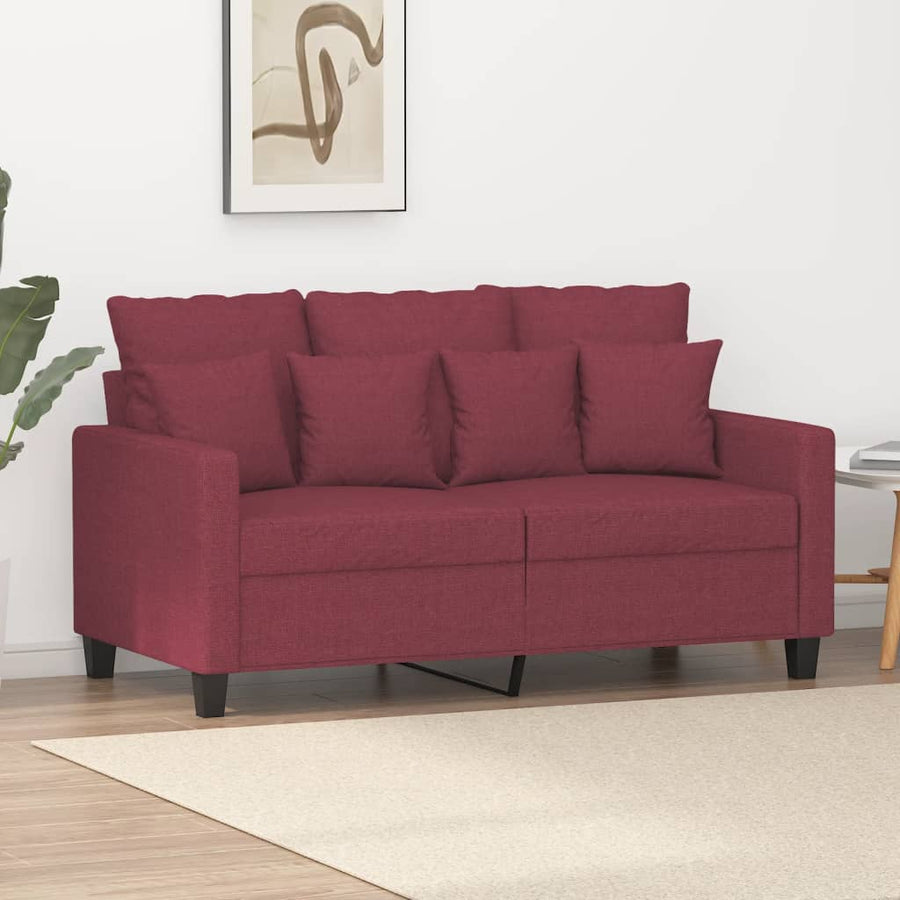 Tweezitsbank Stof 120 cm Wijnrood