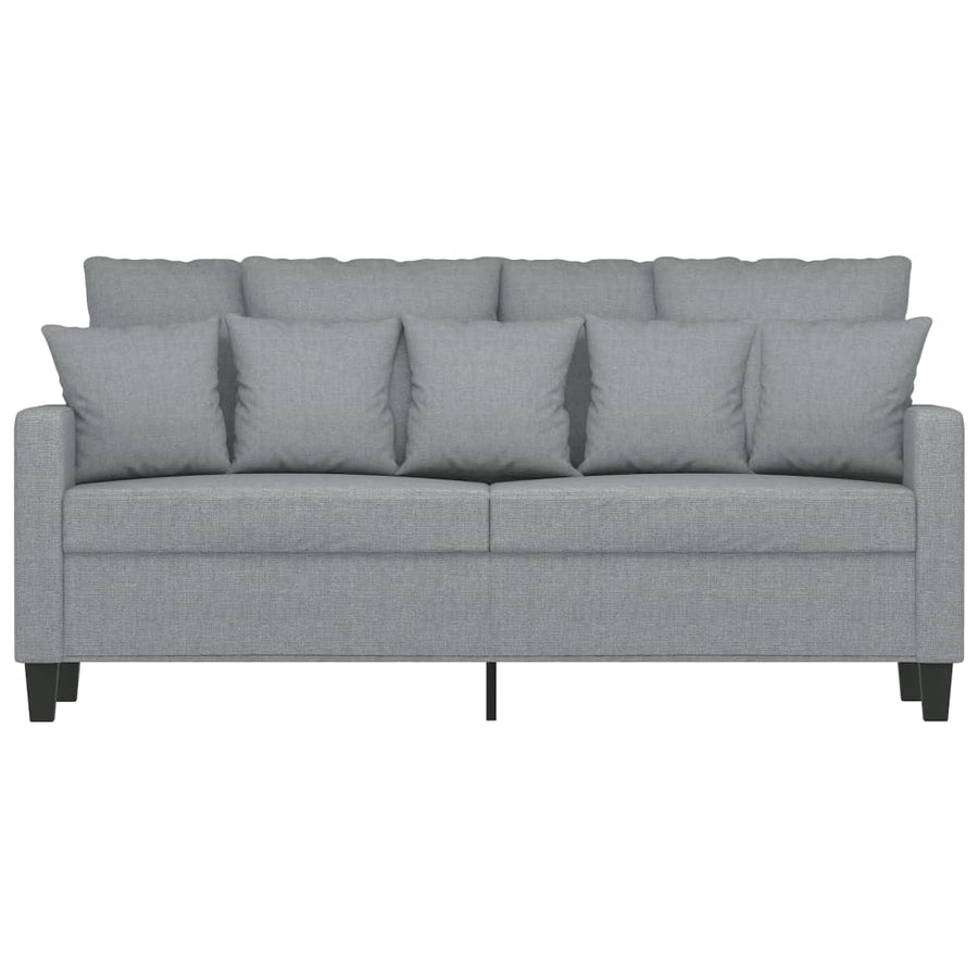 Tweezitsbank 140 cm stof lichtgrijs