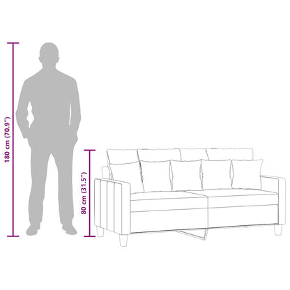 Tweezitsbank 140 cm stof lichtgrijs