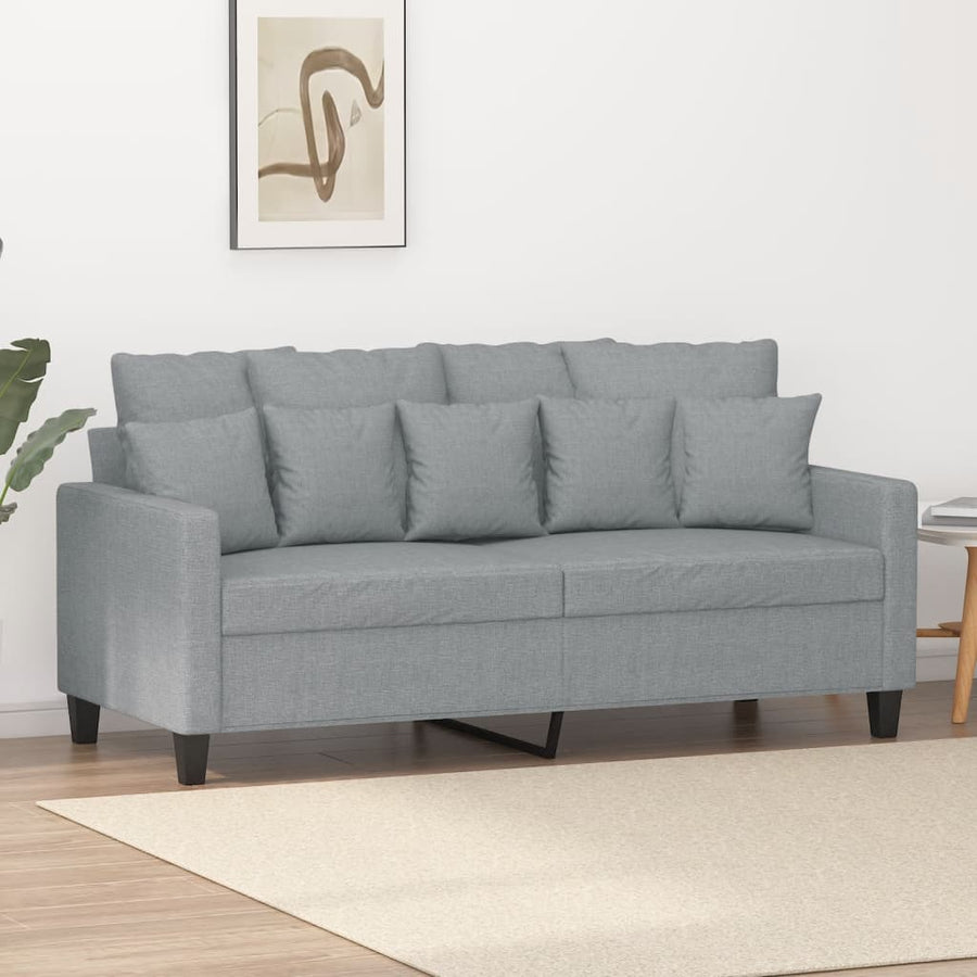 Tweezitsbank 140 cm stof lichtgrijs