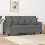 Two-seater sofa 140 cm dark gray fabric