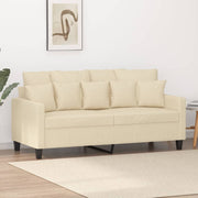 Tweezitsbank 140 cm stof crèmekleurig