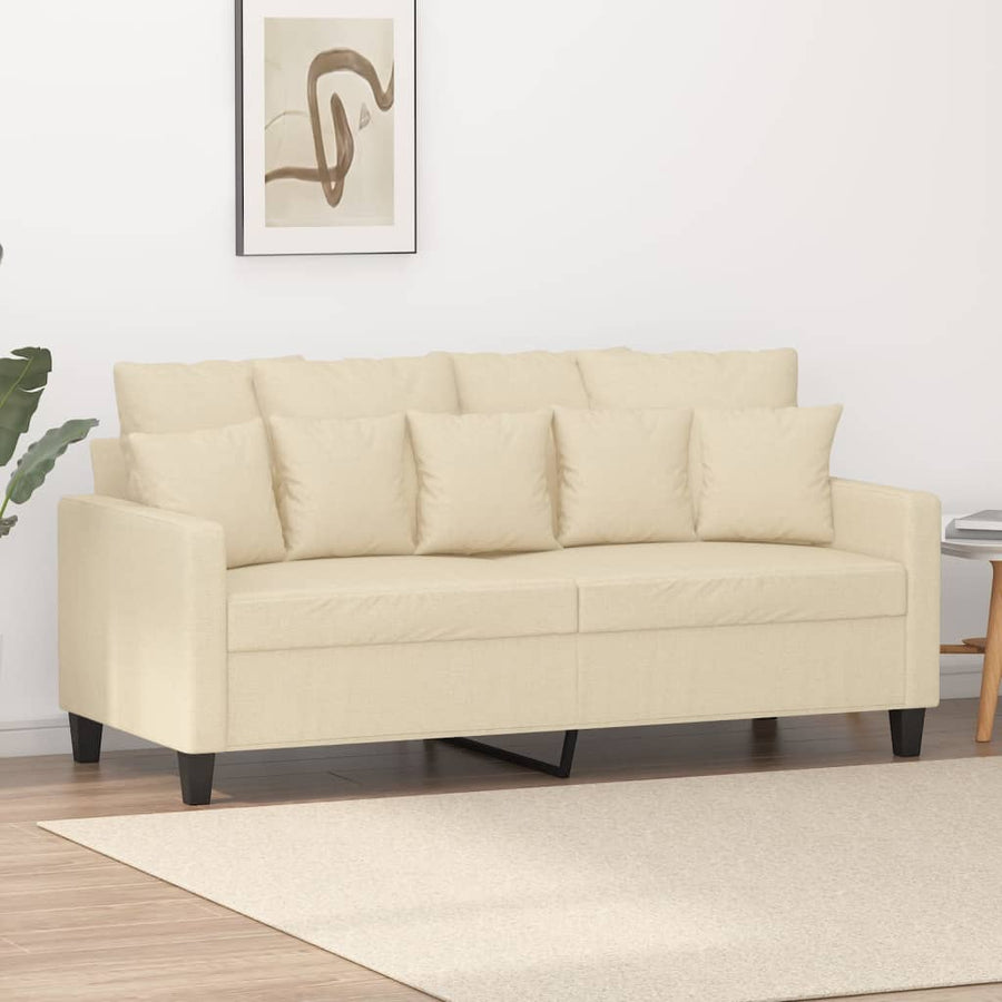 Tweezitsbank Stof Kleurig 140 cm Crème