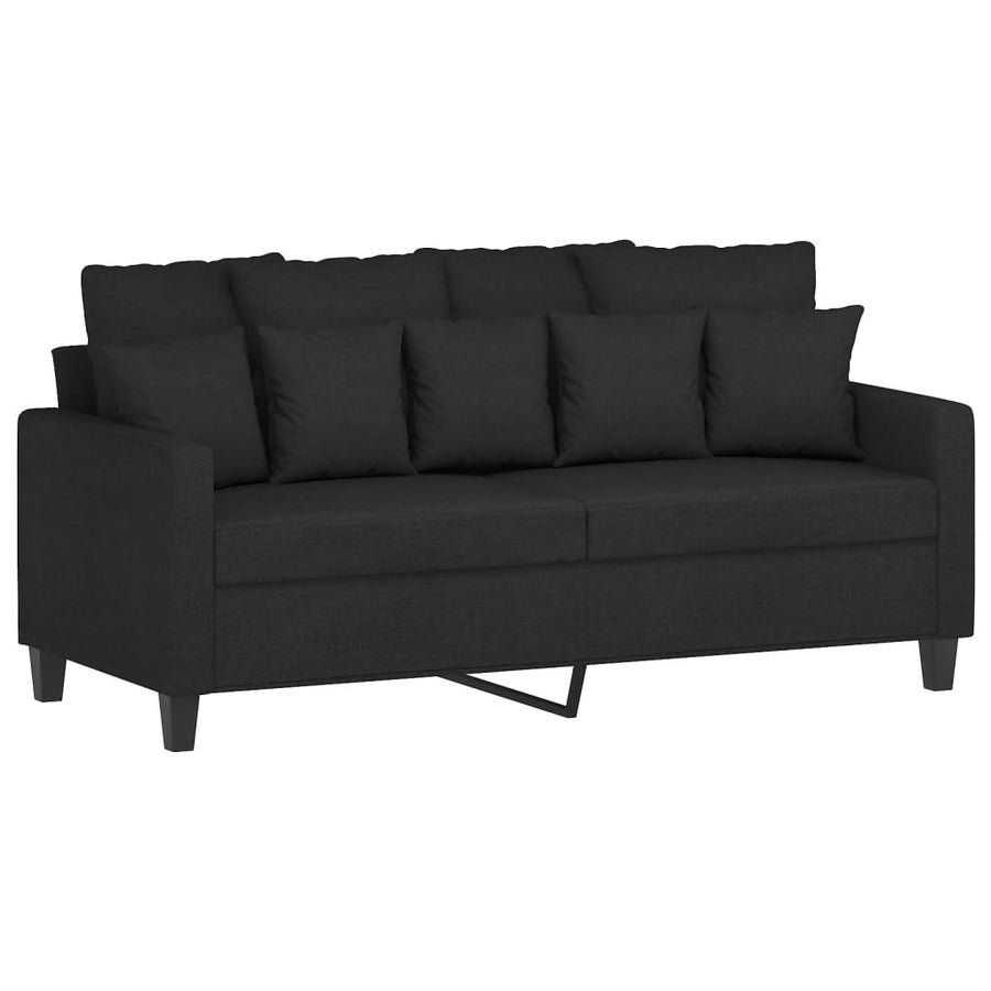 Tweezitsbank Stof 140 cm Zwart