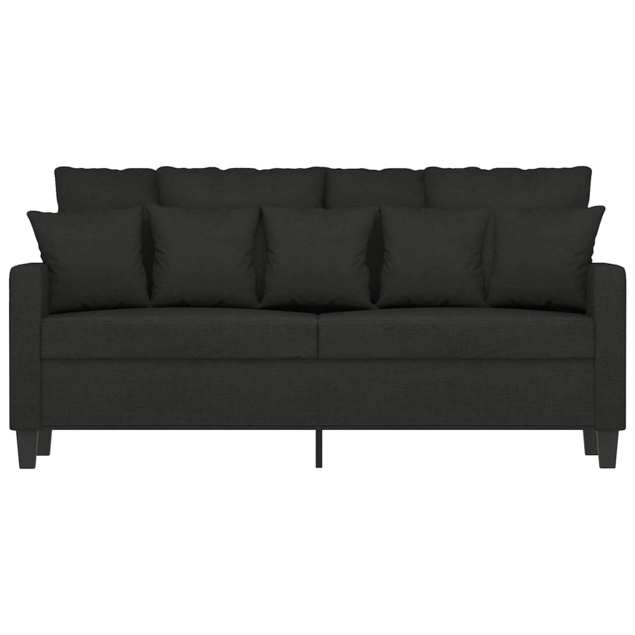 Tweezitsbank Stof 140 cm Zwart
