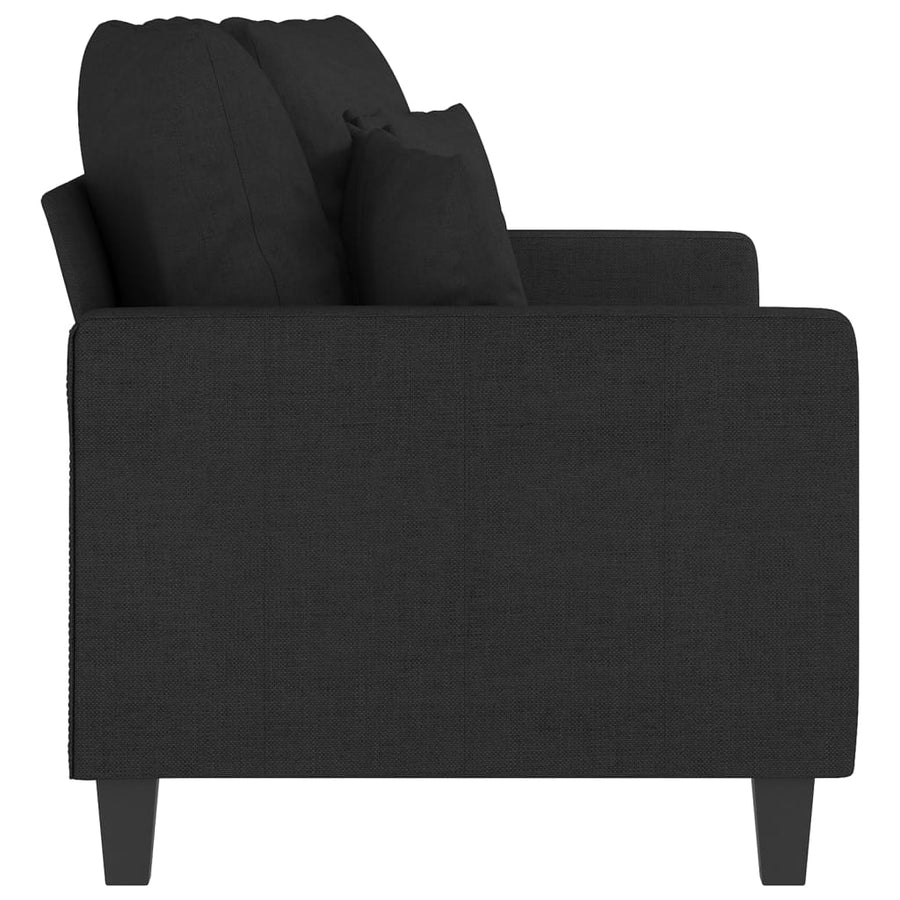 Tweezitsbank Stof 140 cm Zwart