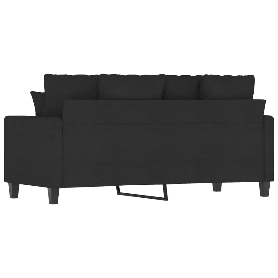 Tweezitsbank Stof 140 cm Zwart