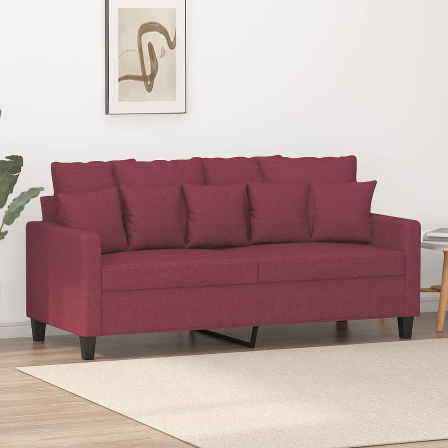 Tweezitsbank Stof 140 cm Wijnrood