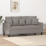 Tweezitsbank 140 cm stof taupe metaal