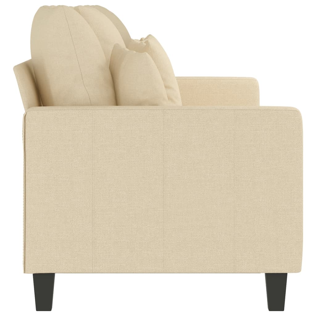 Driezitsbank Stof Kleurig 180 cm Crème