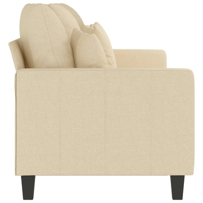 Driezitsbank Stof Kleurig 180 cm Crème