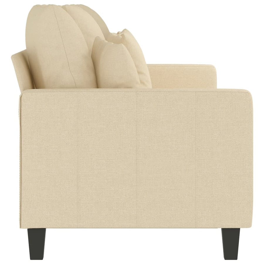 Driezitsbank Stof Kleurig 180 cm Crème