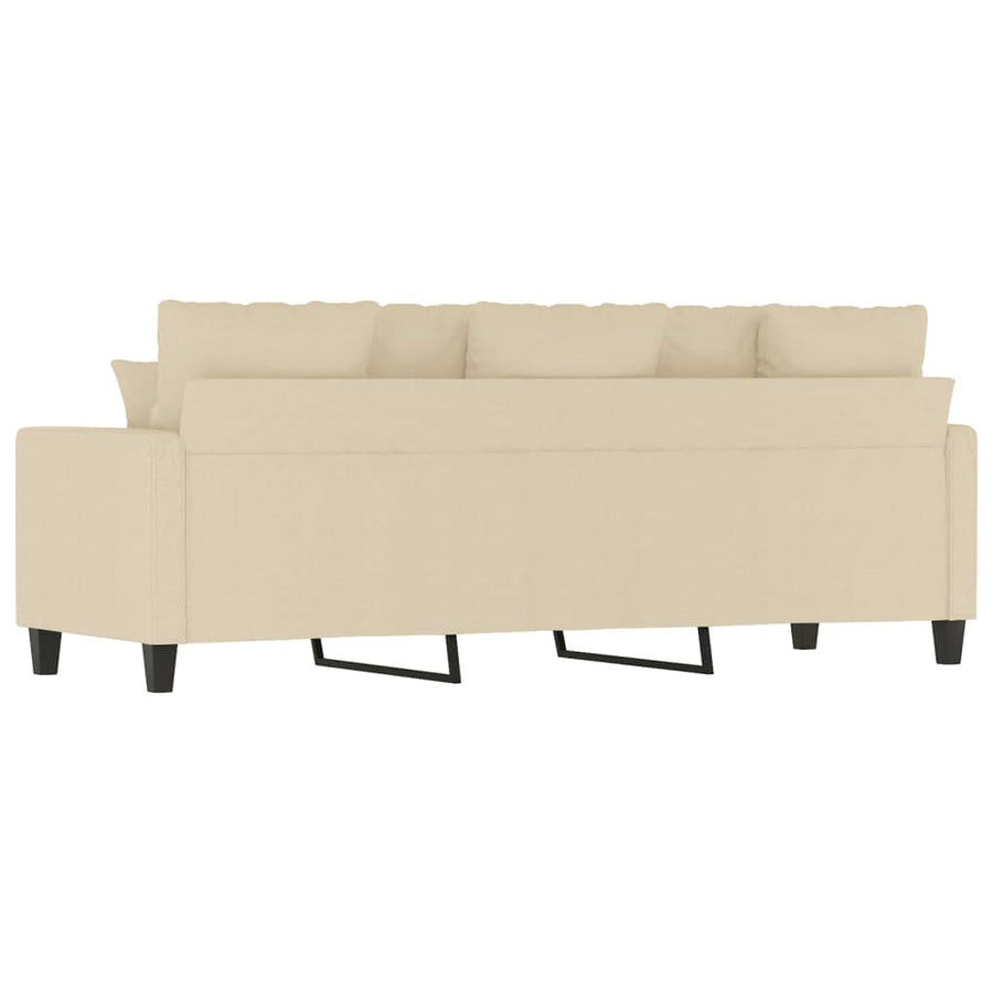 Driezitsbank Stof Kleurig 180 cm Crème