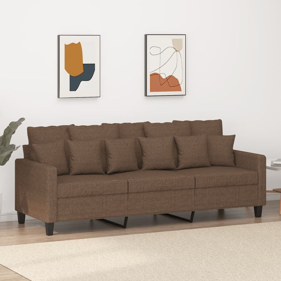 Driezitsbank Stof 180 cm Bruin