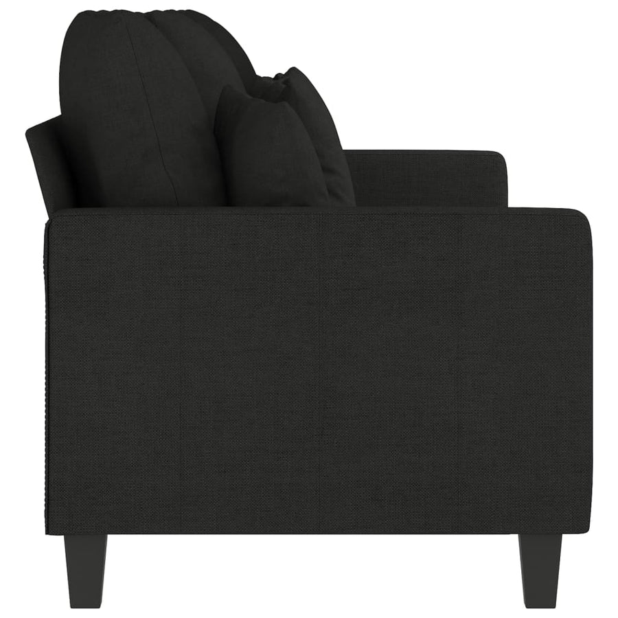 Driezitsbank Stof 180 cm Zwart