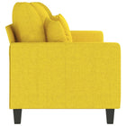 Three-seater sofa 180 cm fabric light yellow