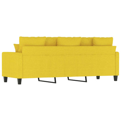 Driezitsbank Stof 180 cm Lichtgeel