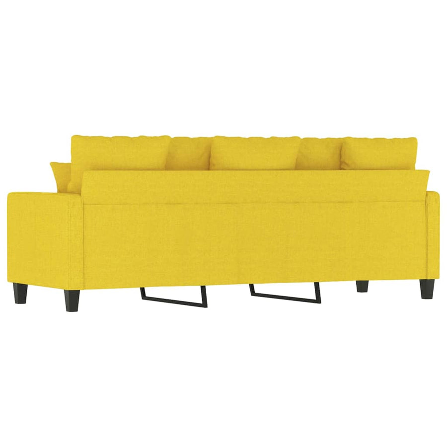 Driezitsbank Stof 180 cm Lichtgeel