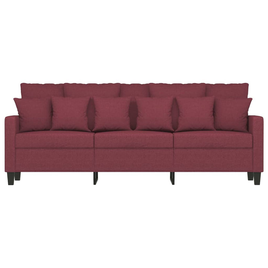 Driezitsbank Stof 180 cm Wijnrood
