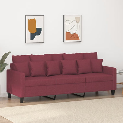 Driezitsbank Stof 180 cm Wijnrood