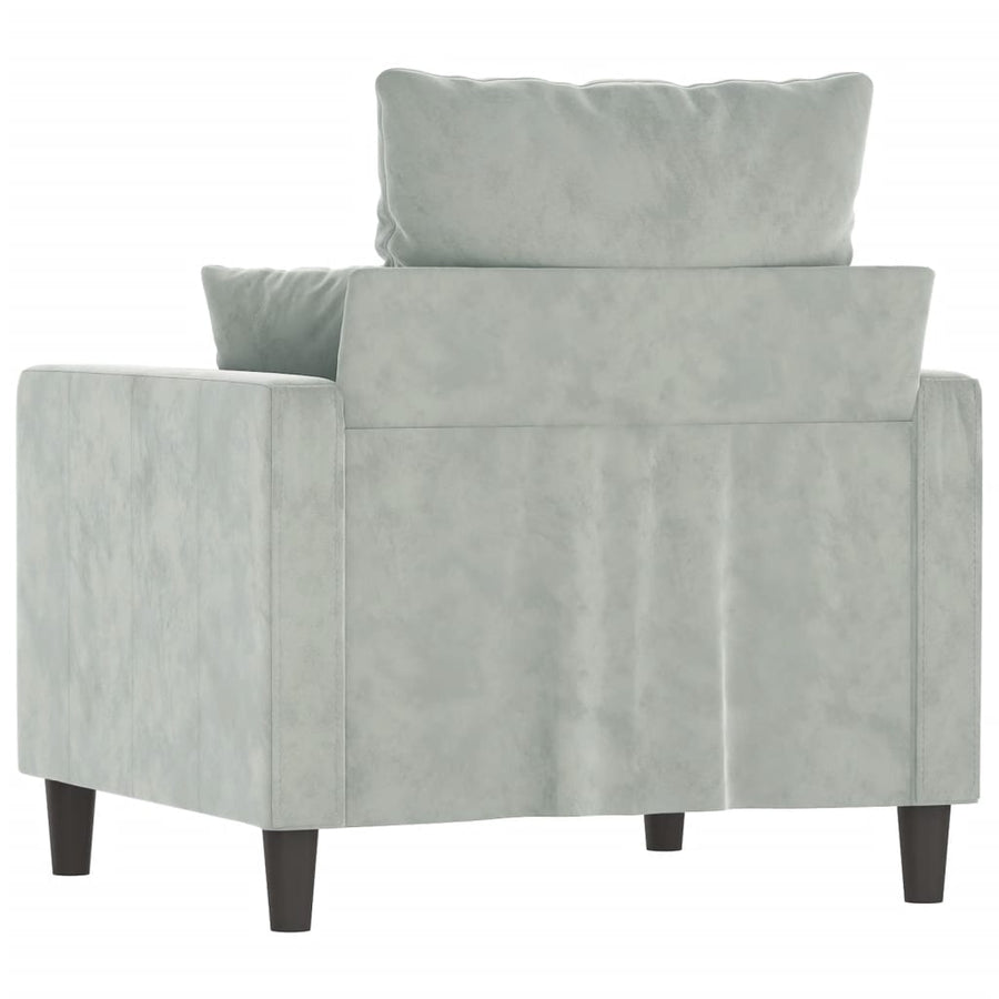 Fauteuil Fluweel 60 cm Lichtgrijs