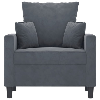 Fauteuil Fluweel 60 cm Donkergrijs