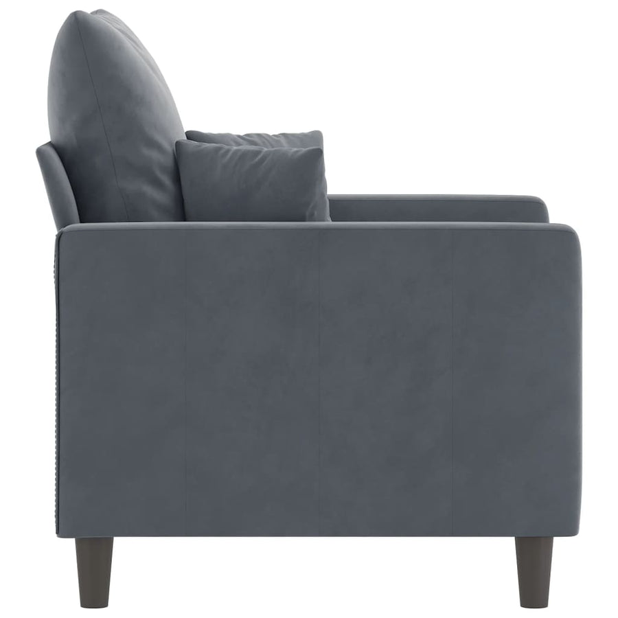 Fauteuil Fluweel 60 cm Donkergrijs