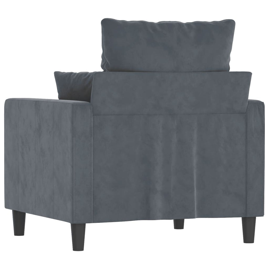 Fauteuil Fluweel 60 cm Donkergrijs
