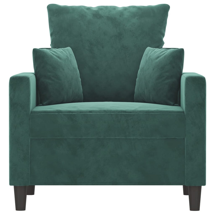 Fauteuil Fluweel 60 cm Donkergroen