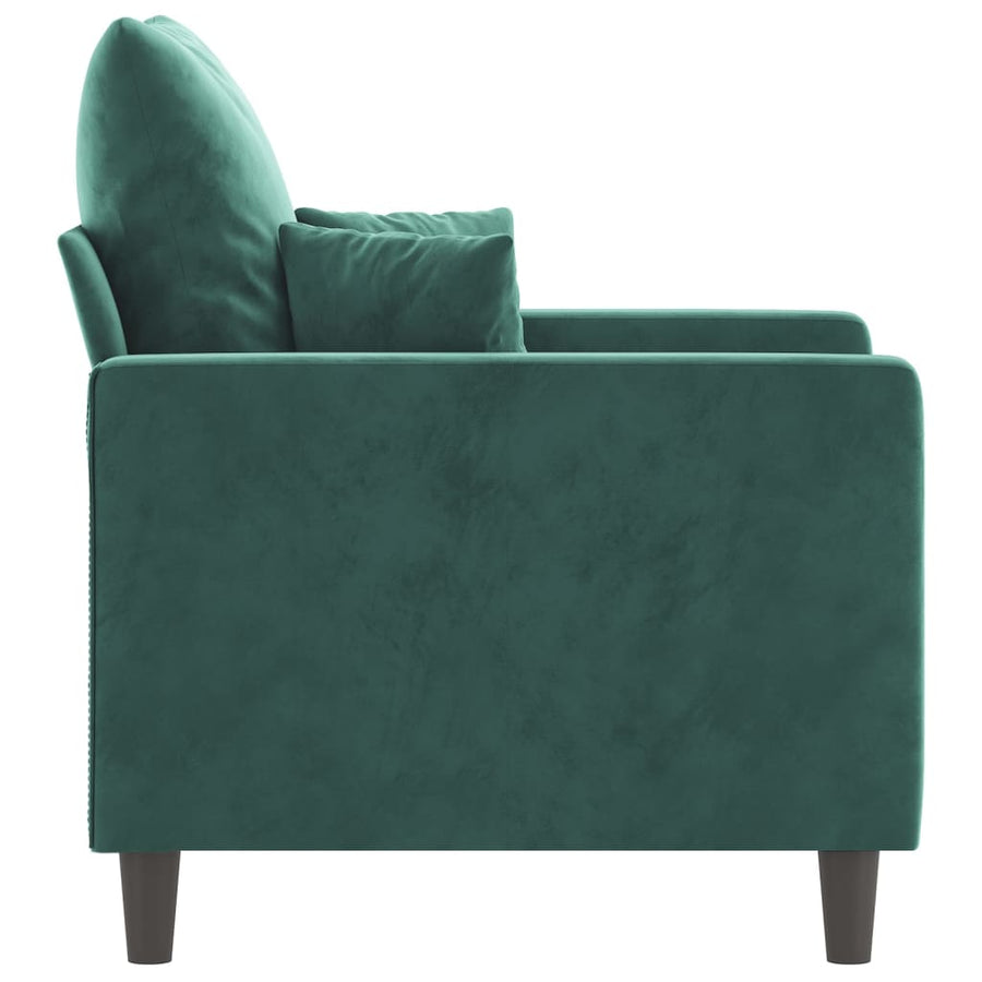 Fauteuil Fluweel 60 cm Donkergroen