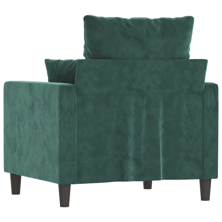 Fauteuil Fluweel 60 cm Donkergroen