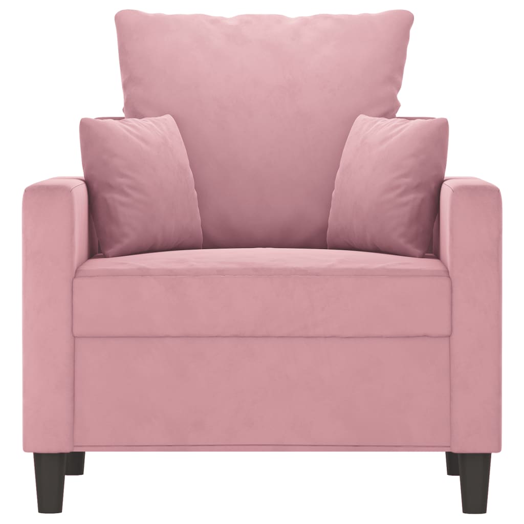 Fauteuil Fluweel 60 cm Roze