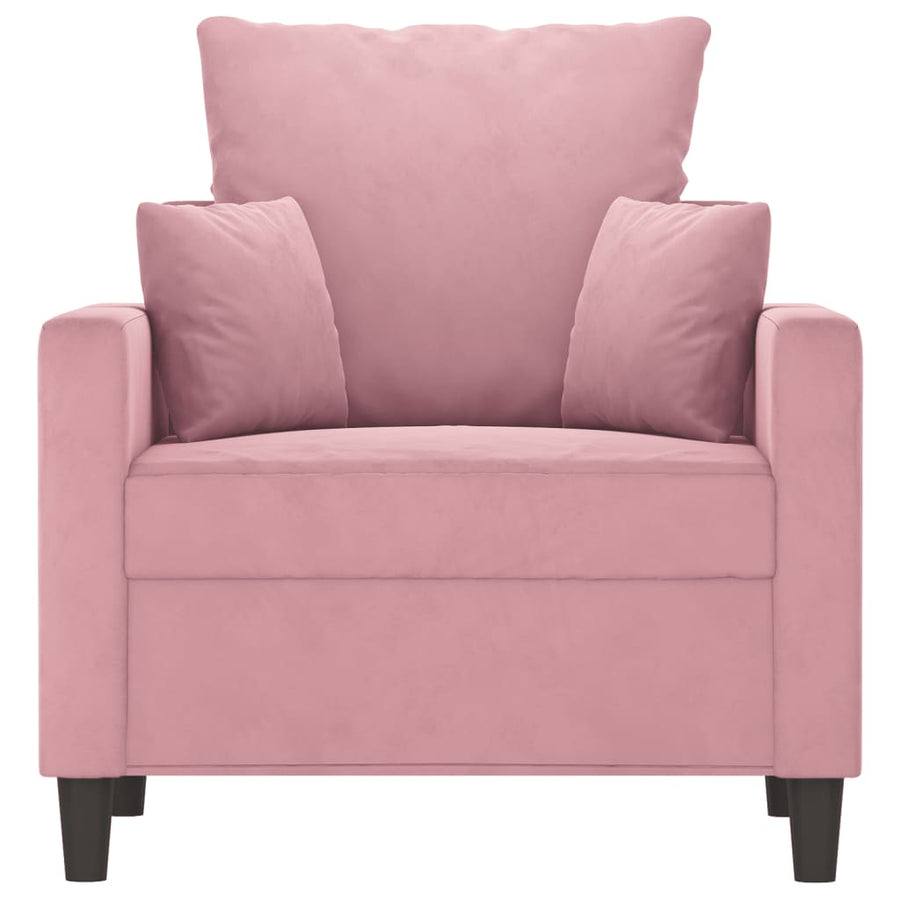 Fauteuil Fluweel 60 cm Roze