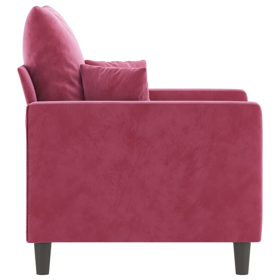Fauteuil Fluweel 60 cm Wijnrood